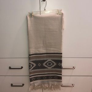 Cream and print scarf